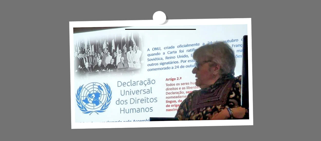 Antiga professora voltou à escola para falar sobre direitos humanos